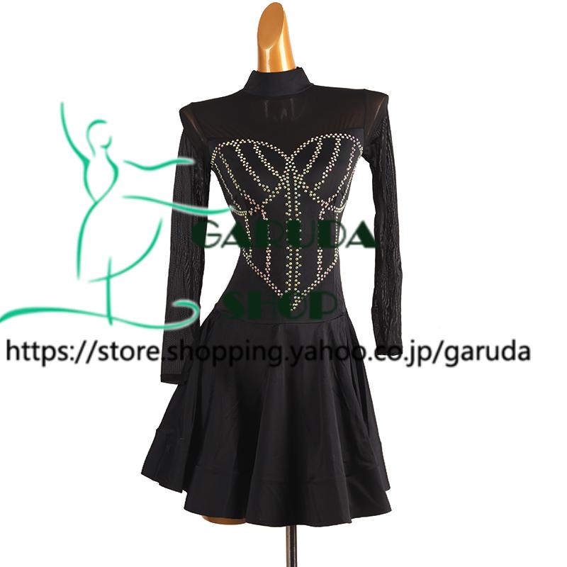 Garuda SHOP レディース社交ダンス衣装 サイズ調整可 ラテン練習ドレス