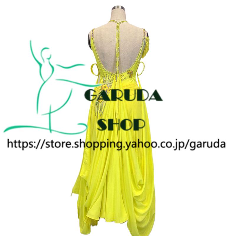 Garuda SHOP　社交ダンス高級衣装　ダンスドレス　セミオーダードレス　ラテン競技高級ドレス パーティードレス　ラテン衣装 スタンダードドレス　 品番7818_1