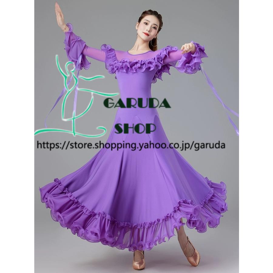 Garuda SHOP　社交ダンス衣装 レディースダンスレッスン練習ワンピースドレス＆ロングワンピース　パーティドレス　社交ダンス　モダンドレス　品番7850 |  | 01