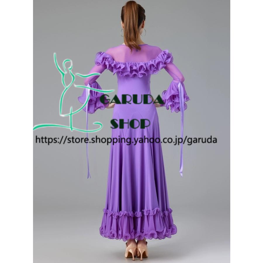 Garuda SHOP　社交ダンス衣装 レディースダンスレッスン練習ワンピースドレス＆ロングワンピース　パーティドレス　社交ダンス　モダンドレス　品番7850 |  | 02
