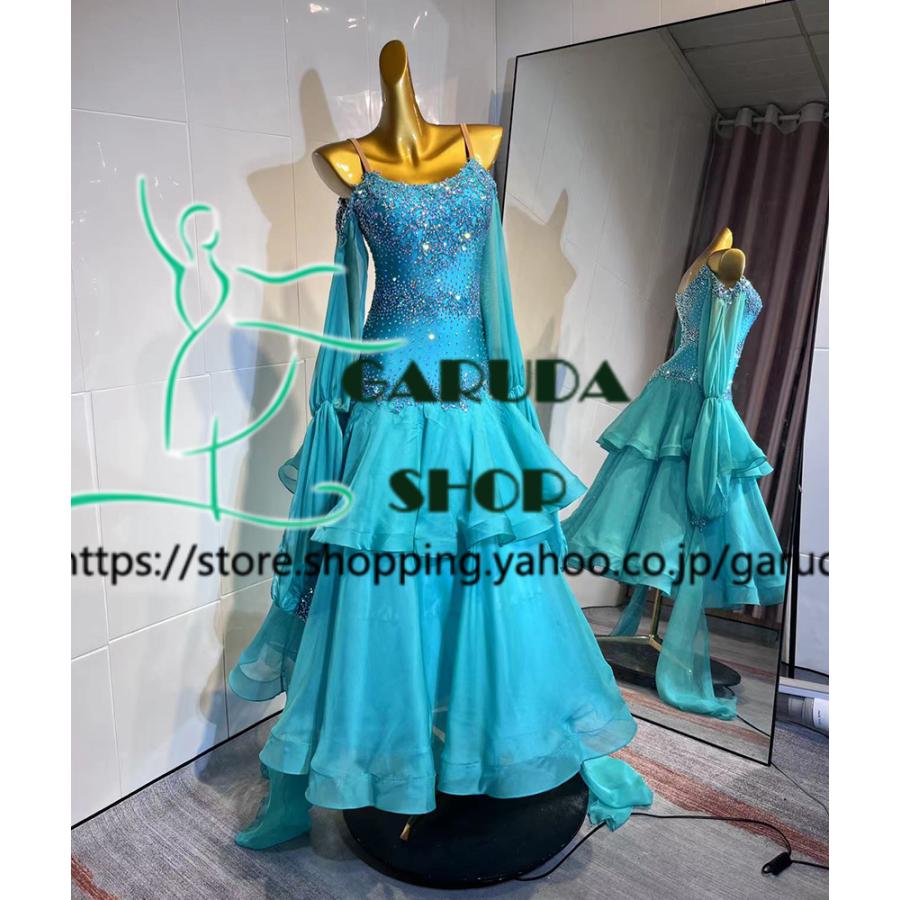 Garuda SHOP レディース社交ダンス衣装 競技ドレス モダンドレス高級