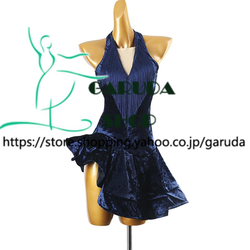 Garuda SHOP　レディース社交ダンス衣装　サイズ調整可　ラテン練習ドレス　競技レッスンウエア　パーティーダンス発表会ワンピース 　品番7879_2
