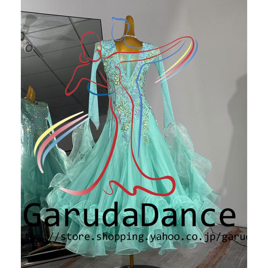Garuda SHOP レディース社交ダンス衣装 競技ドレス モダンドレス高級