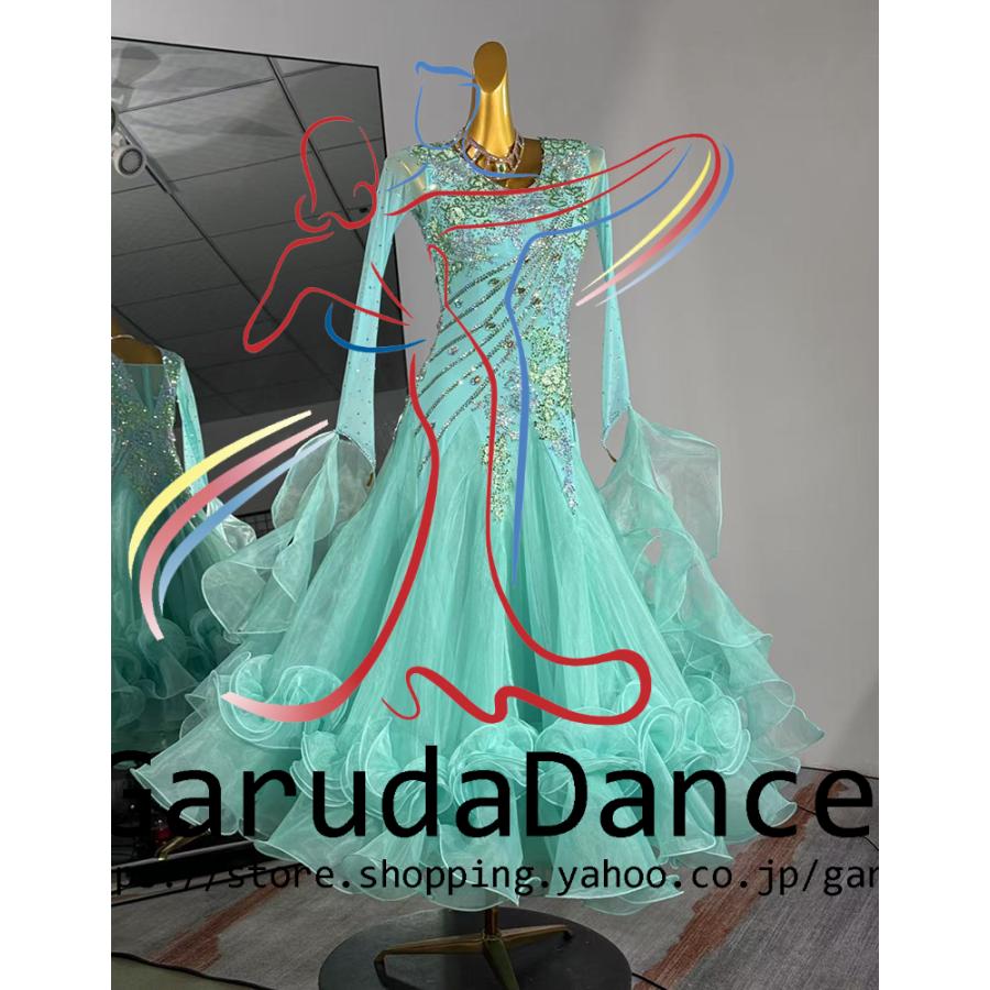 Garuda SHOP レディース社交ダンス衣装 競技ドレス モダンドレス高級
