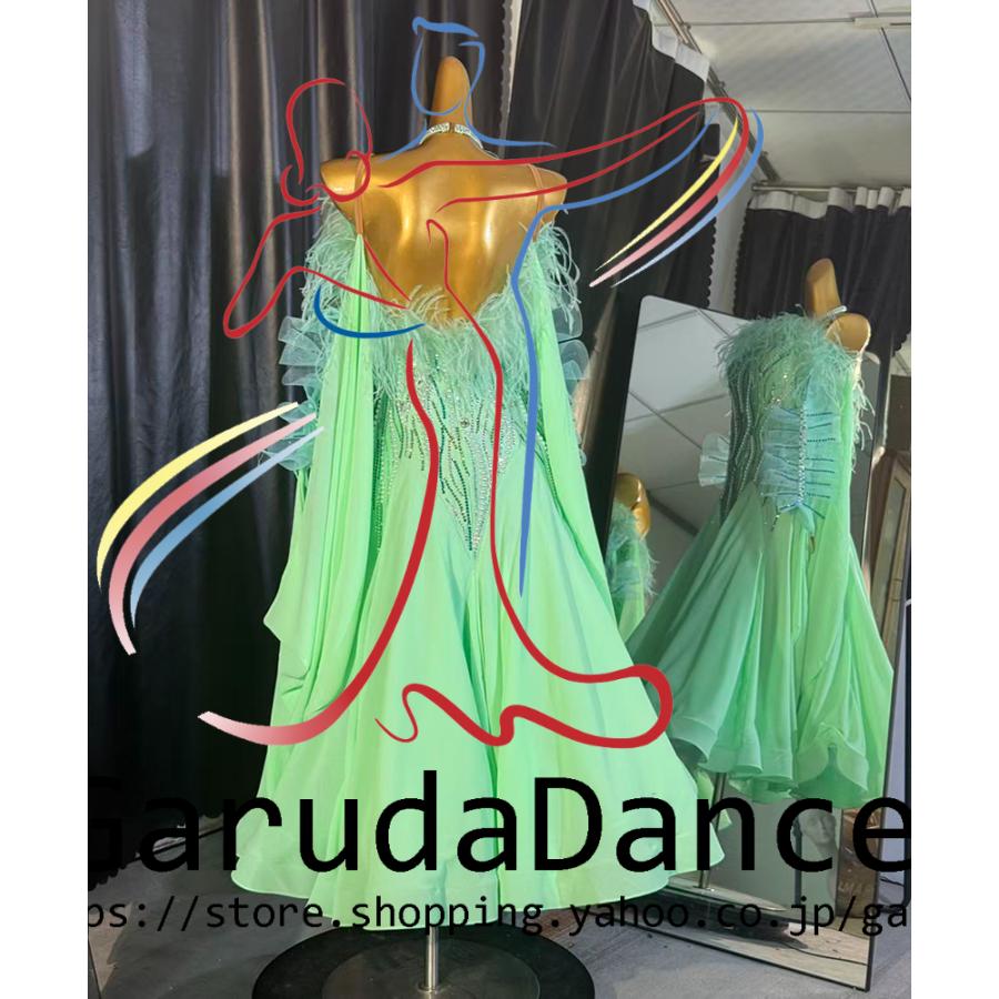 Garuda SHOP レディース社交ダンス衣装 競技ドレス モダンドレス高級