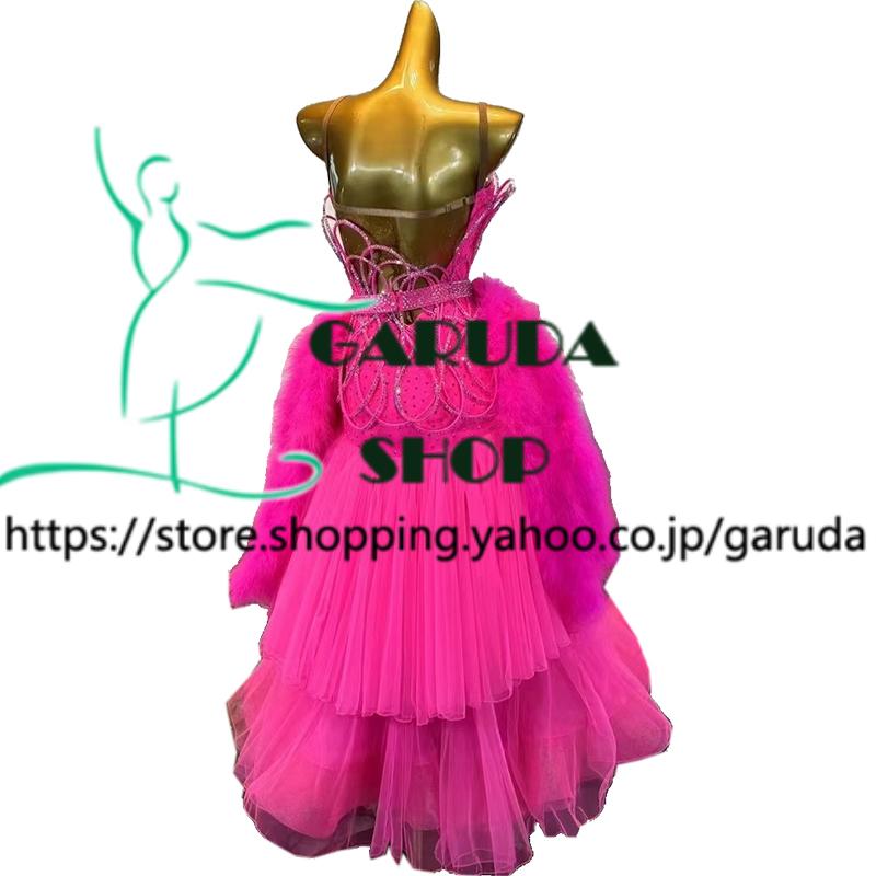 Garuda SHOP　レディース社交ダンス衣装　競技ドレス　モダンドレス高級ドレス　発表会用演出服　 高級服　セミオーダー可　スタンダードドレス　品番8054_1