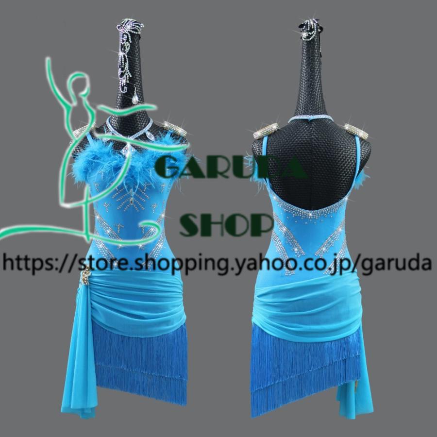 Garuda SHOP　レディース社交ダンス練習着　サイズ調整対応　ラテン練習ドレス競技試合レッスンウエア　スタンダードドレス　 ラテンドレス　品番8101_1