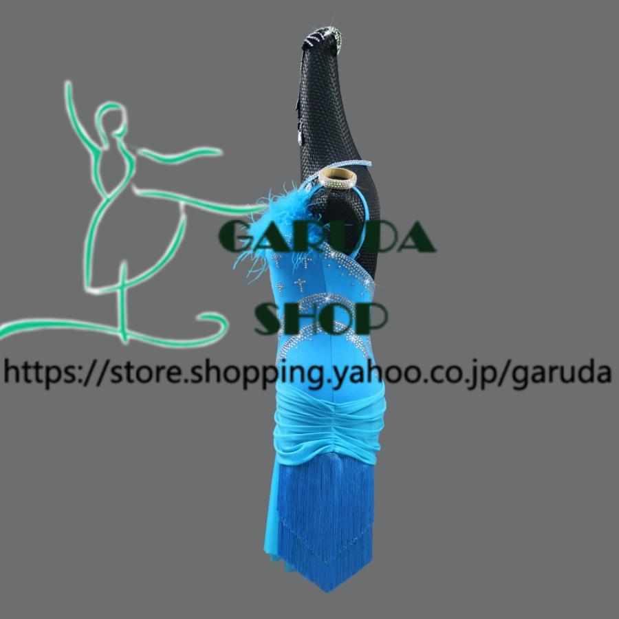 Garuda SHOP　レディース社交ダンス練習着　サイズ調整対応　ラテン練習ドレス競技試合レッスンウエア　スタンダードドレス　 ラテンドレス　品番8101_3