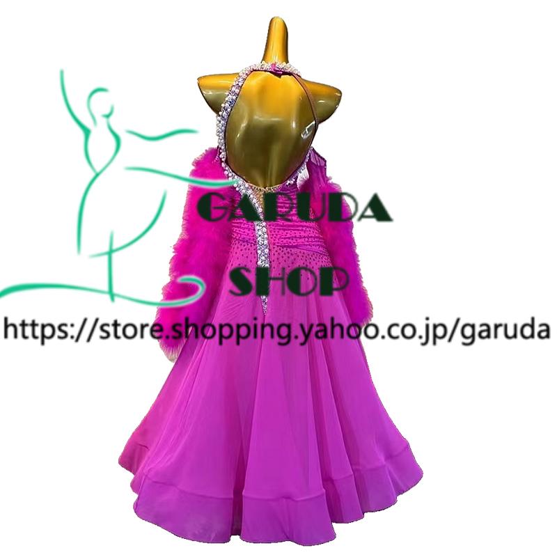 Garuda SHOP　レディース社交ダンス衣装　競技ドレス　モダンドレス高級ドレス　発表会用演出服　 高級服　セミオーダー可　スタンダードドレス　品番8169_1