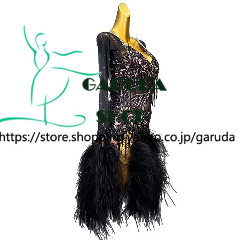 Garuda SHOP　社交ダンス高級衣装　ダンスドレス　セミオーダードレス　ラテン競技高級ドレス パーティードレス　ラテン衣装　 Latinドレス　 品番8262_2