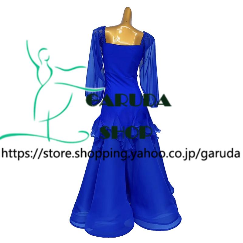 Garuda SHOP　レディース社交ダンス衣装　競技ドレス　ダンス練習ドレス　発表会用演出服ドレスワンピース　スタンダードドレス　セミオーダー可　品番8271 |  | 01