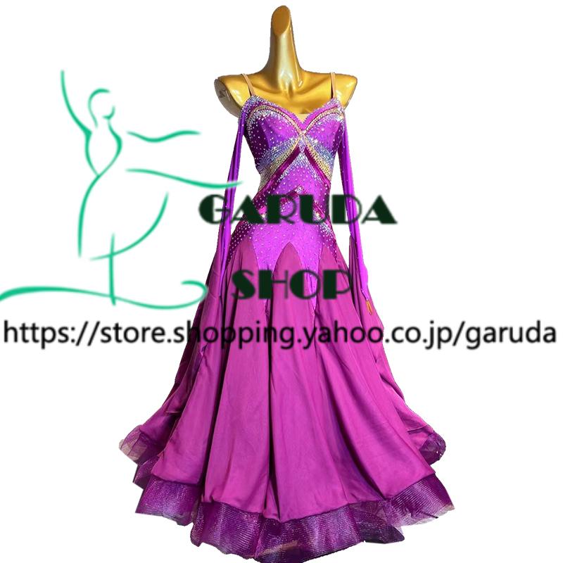 Garuda SHOP レディース社交ダンス衣装 競技ドレス モダンドレス高級