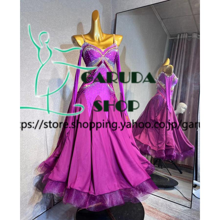 Garuda SHOP レディース社交ダンス衣装 競技ドレス モダンドレス高級