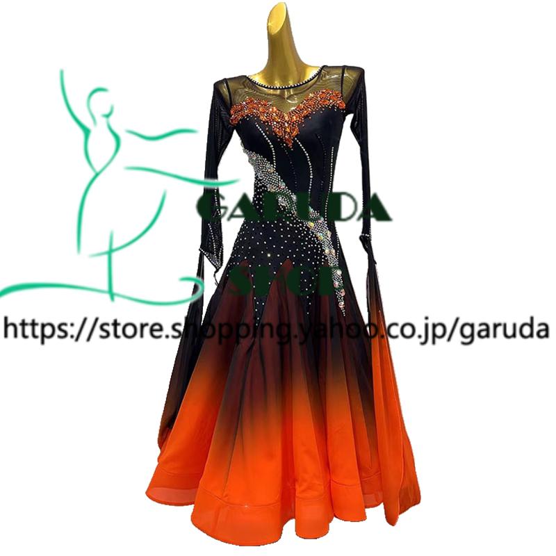 Garuda SHOP レディース社交ダンス衣装 競技ドレス モダンドレス高級 