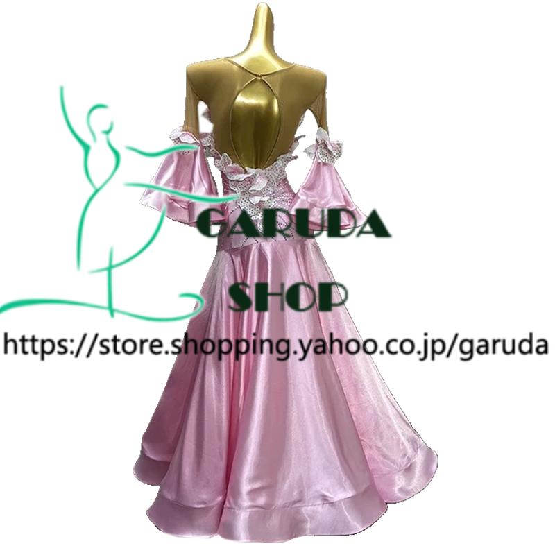Garuda SHOP　レディース社交ダンス衣装　競技ドレス　モダンドレス高級ドレス　発表会用演出服　 高級服　セミオーダー可　スタンダードドレス　品番8442_1