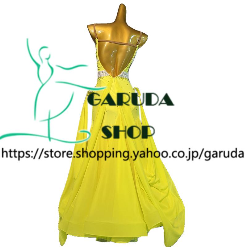 Garuda SHOP レディース社交ダンス衣装 競技ドレス モダンドレス高級ドレス 発表会用演出服  高級服 セミオーダー可 スタンダードドレス 品番8443の画像