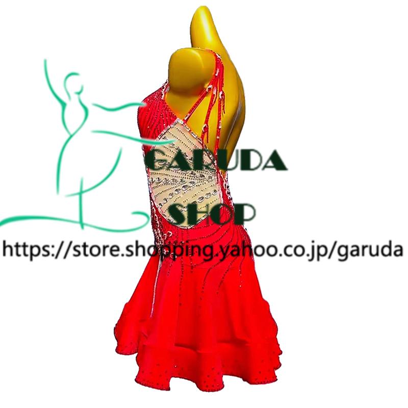最終お値下げ！高級生地　社交ダンス　ラテン　モダン　新品ドレス！ Garuda SHOP 社交ダンス高級衣装 ダンスドレス セミオーダードレス