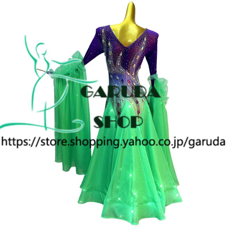 社交ダンスドレス　競技　新品 Garuda SHOP レディース社交ダンス衣装 競技ドレス モダンドレス