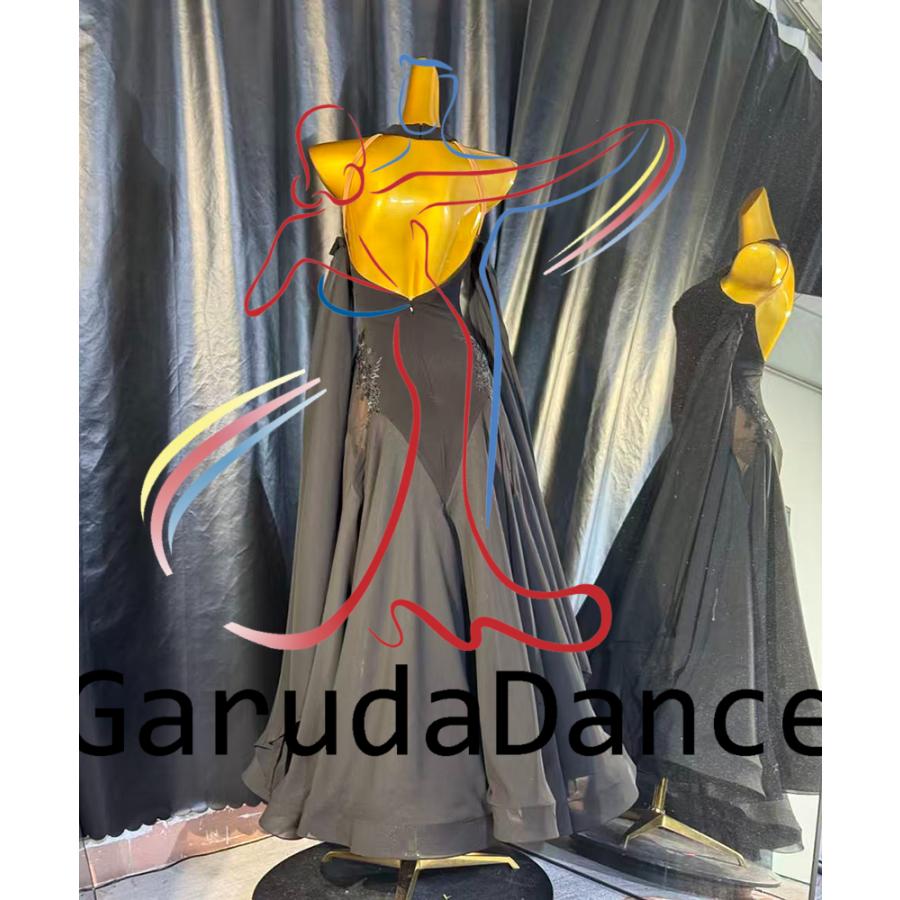社交ダンス練習にオススメ！ダンスパーティーにも最適！スタンダードドレス Garuda SHOP レディース社交ダンス衣装 モダンドレス パーティードレス