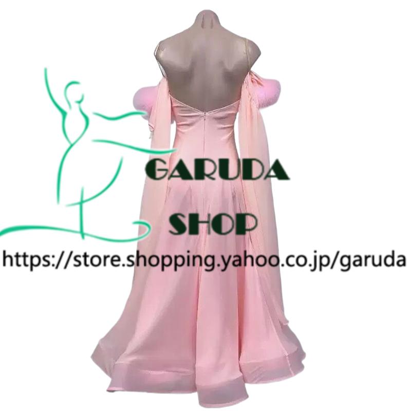 Garuda SHOP　レディース社交ダンス衣装　モダンドレス　パーティードレス　ダンス練習ドレス　大きいサイズ　スタンダードドレス　セミオーダー可　品番8708_1