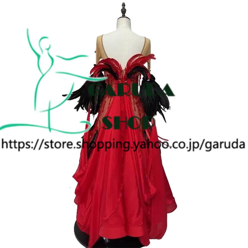 Garuda SHOP　レディース社交ダンス衣装　競技ドレス　モダンドレス高級ドレス　発表会用演出服　 高級服　セミオーダー可　スタンダードドレス　品番8721