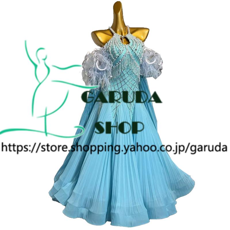 Garuda SHOP　レディース社交ダンス衣装　競技ドレス　モダンドレス高級ドレス　発表会用演出服　 高級服　セミオーダー可　スタンダードドレス　品番8752 | 
