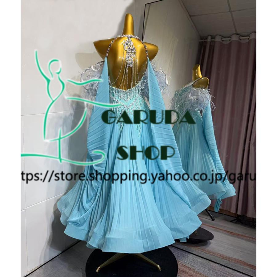 Garuda SHOP　レディース社交ダンス衣装　競技ドレス　モダンドレス高級ドレス　発表会用演出服　 高級服　セミオーダー可　スタンダードドレス　品番8752 |  | 01