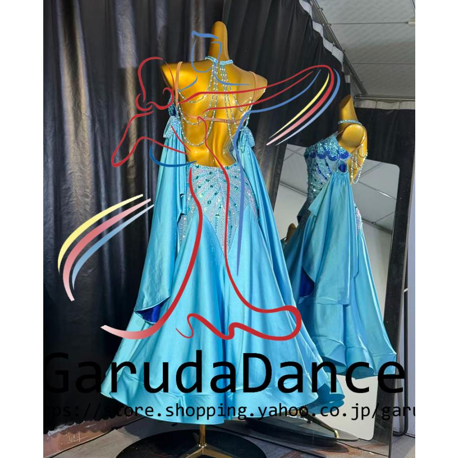Garuda SHOP レディース社交ダンス衣装 競技ドレス モダンドレス高級