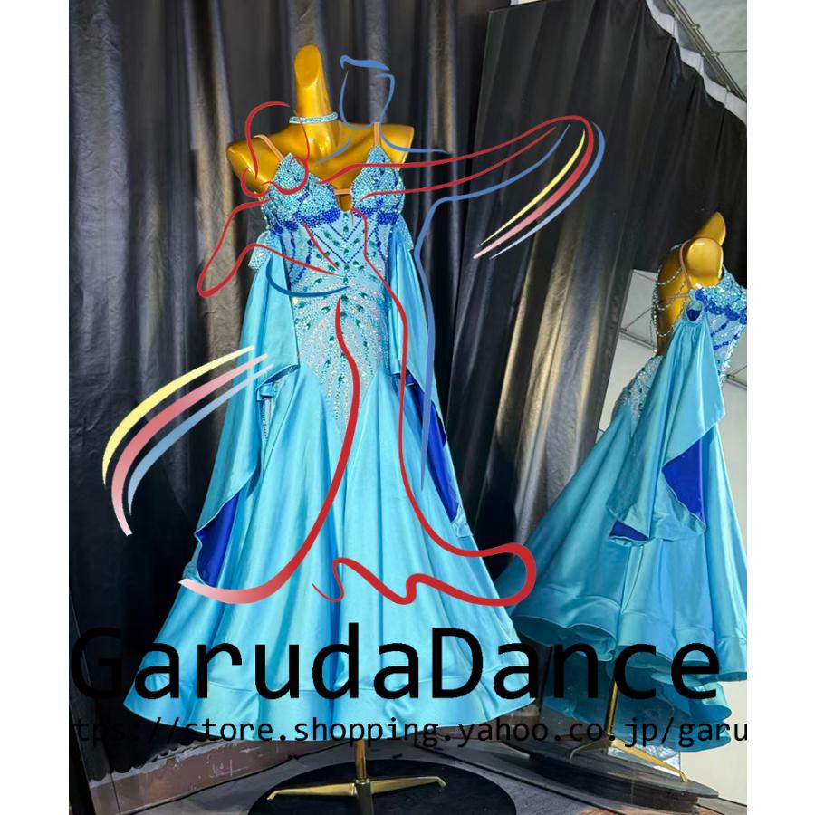 Garuda SHOP レディース社交ダンス衣装 競技ドレス モダンドレス高級