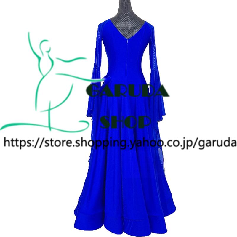 Garuda SHOP　レディース社交ダンス衣装　モダンドレス　パーティードレス　ダンス練習ドレス　大きいサイズ　スタンダードドレス　セミオーダー可　品番8838_1