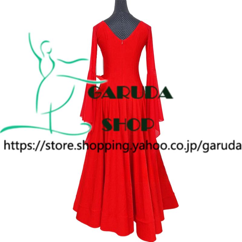 Garuda SHOP　レディース社交ダンス衣装　モダンドレス　パーティードレス　ダンス練習ドレス　大きいサイズ　スタンダードドレス　セミオーダー可　品番8838_3