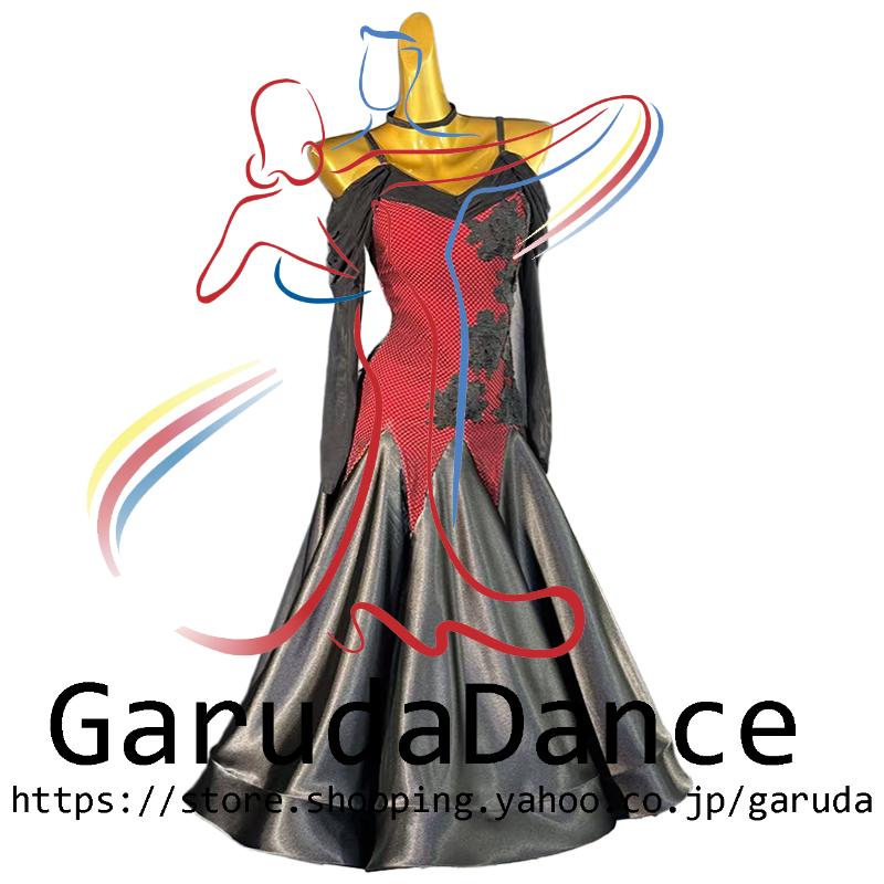 Garuda SHOP　レディース社交ダンス衣装　モダンドレス　パーティードレス　ダンス練習ドレス　大きいサイズ　スタンダードドレス　セミオーダー可　品番8876_3