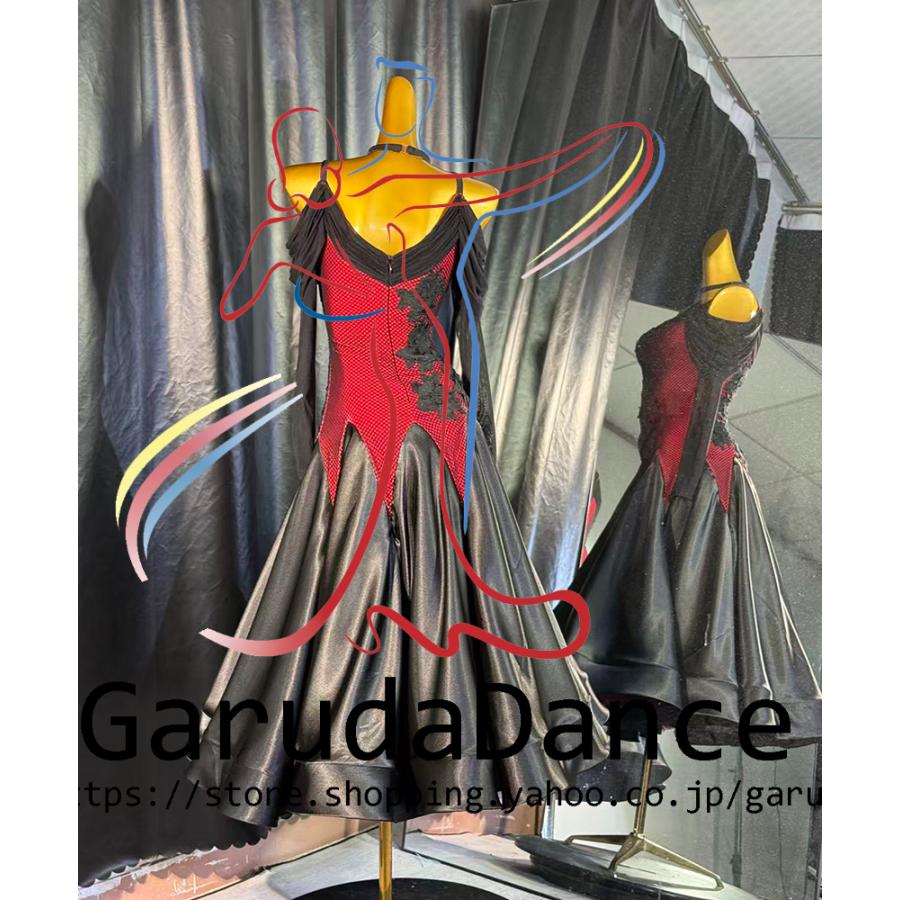 Garuda SHOP　レディース社交ダンス衣装　モダンドレス　パーティードレス　ダンス練習ドレス　大きいサイズ　スタンダードドレス　セミオーダー可　品番8876_4