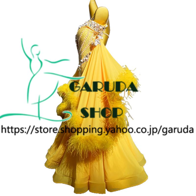 Garuda SHOP　レディース社交ダンス衣装　競技ドレス　モダンドレス高級ドレス　発表会用演出服　 高級服　セミオーダー可　スタンダードドレス　品番8902_1