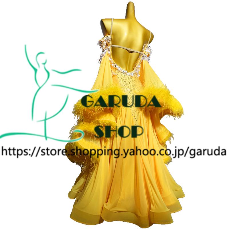 Garuda SHOP　レディース社交ダンス衣装　競技ドレス　モダンドレス高級ドレス　発表会用演出服　 高級服　セミオーダー可　スタンダードドレス　品番8902_2