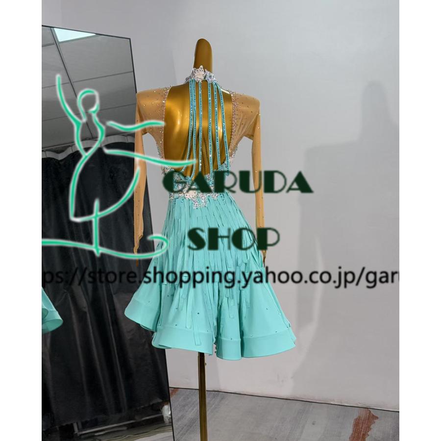 Garuda SHOP 社交ダンス高級衣装 セミオーダードレス ラテン競技高級ドレス パーティードレス 社交ダンス衣装ラテン  社交ダンス衣装ルンバ  品番8916の画像