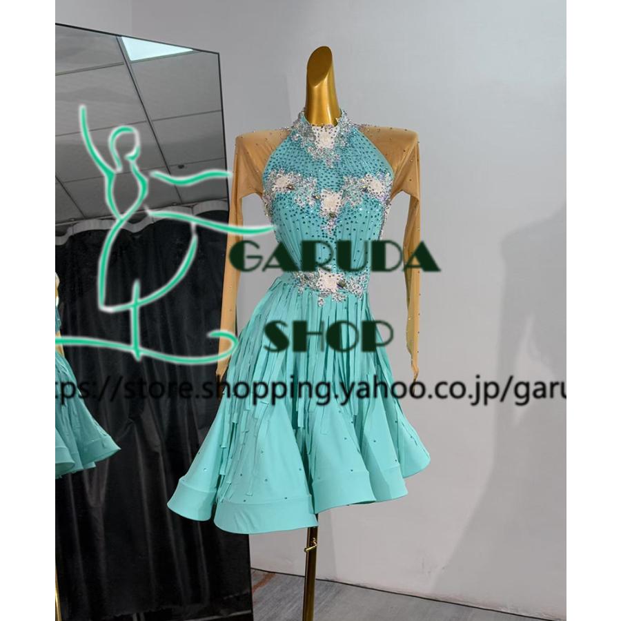 Garuda SHOP 社交ダンス高級衣装 セミオーダードレス ラテン競技高級