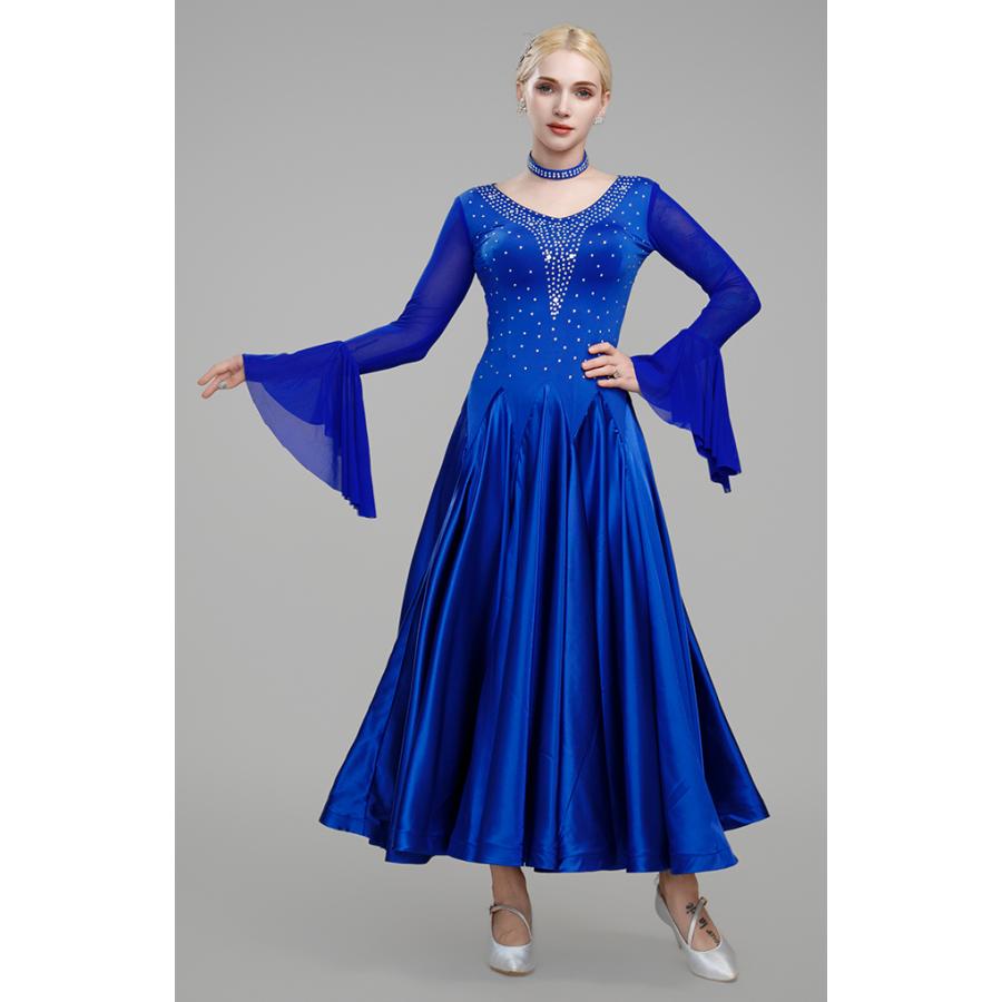 Garuda SHOP 社交ダンス衣装女性モダンドレス 発表会ワルツドレス