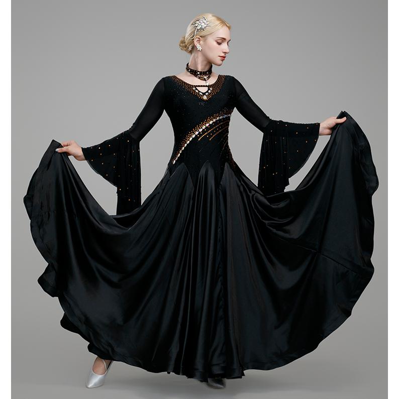 Garuda SHOP　社交ダンス衣装女性モダンドレス　発表会ワルツドレス　モダン競技試合ワンピース　スタンダードドレス　サイズ調整対応  品番8942 |  | 04