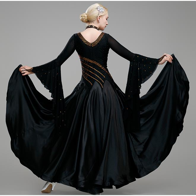 Garuda SHOP　社交ダンス衣装女性モダンドレス　発表会ワルツドレス　モダン競技試合ワンピース　スタンダードドレス　サイズ調整対応  品番8942 |  | 05