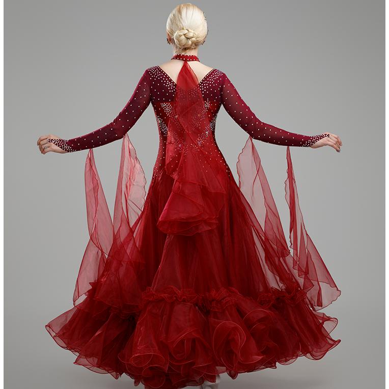 Garuda SHOP 社交ダンス衣装女性モダンドレス 発表会ワルツドレス