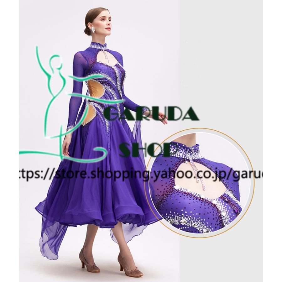新品レディース社交ダンスドレス 競技ドレス株式会社錦 発表会用演出服パーティードレスワンピース セミオーダー可 Garuda SHOP レディース社交ダンス衣装 競技ドレス モダンドレス高級