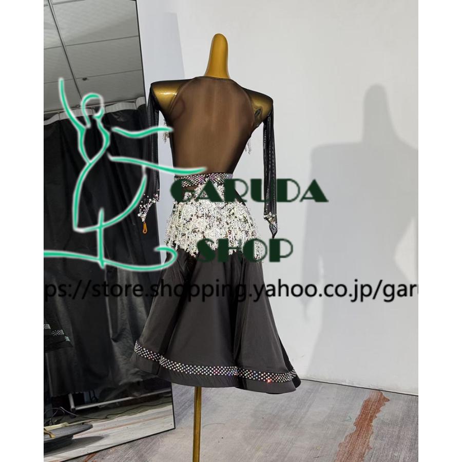 Garuda SHOP　社交ダンス高級衣装　セミオーダードレス　ラテン競技高級ドレス パーティードレス　社交ダンス衣装ラテン　 社交ダンス衣装ルンバ　 品番8985_1