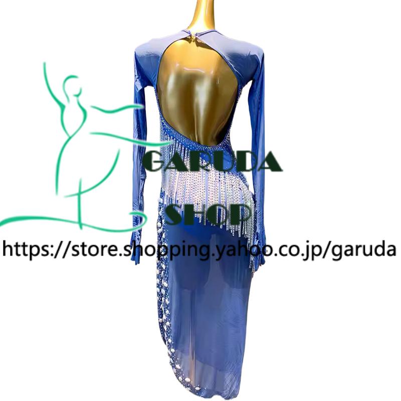 Garuda SHOP 社交ダンス高級衣装 セミオーダードレス ラテン競技高級ドレス パーティードレス 社交ダンス衣装ラテン  社交ダンス衣装ルンバ  品番8986の画像