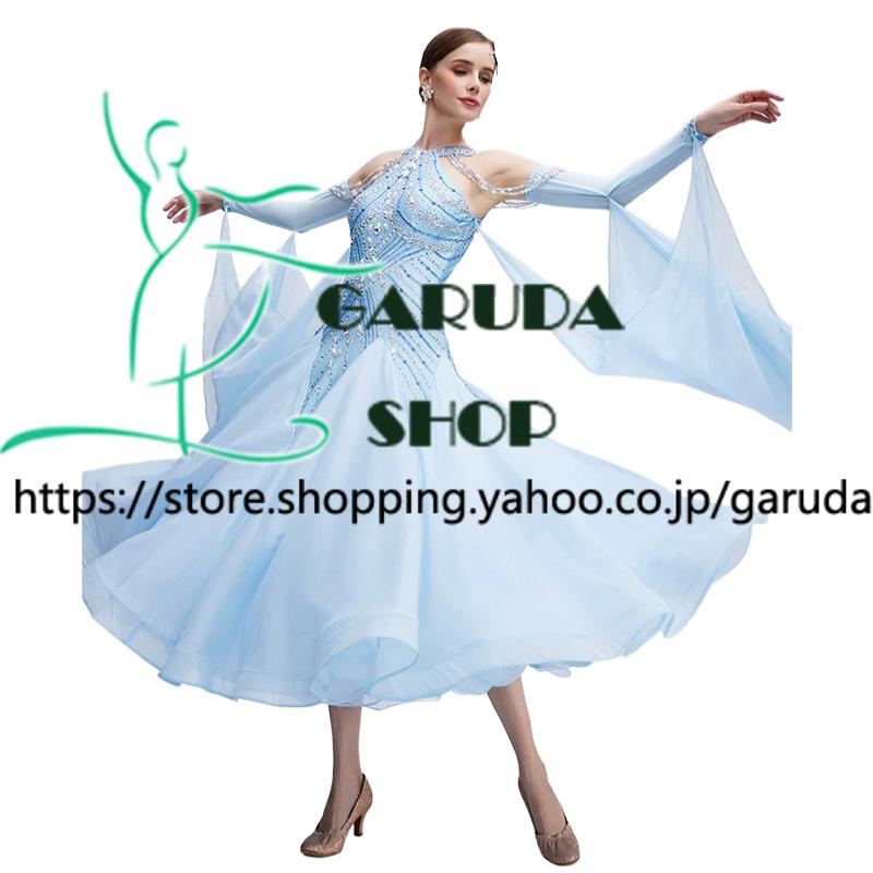 スタンダードドレス レース フロート付 競技ダンス社交ダンス オーダーメイド Garuda SHOP レディース社交ダンス衣装 競技ドレス モダンドレス高級