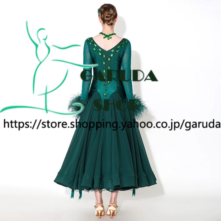 Garuda SHOP レディース社交ダンス衣装 競技ドレス モダンドレス高級