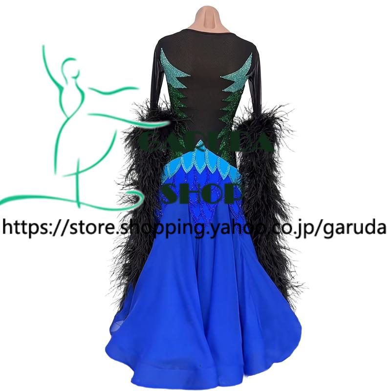Garuda SHOP レディース社交ダンス衣装 競技ドレス モダンドレス高級 