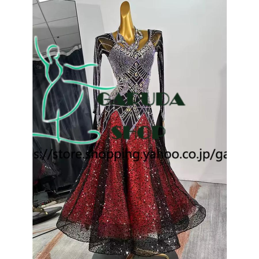 Garuda SHOP レディース社交ダンス衣装 競技ドレス モダンドレス高級