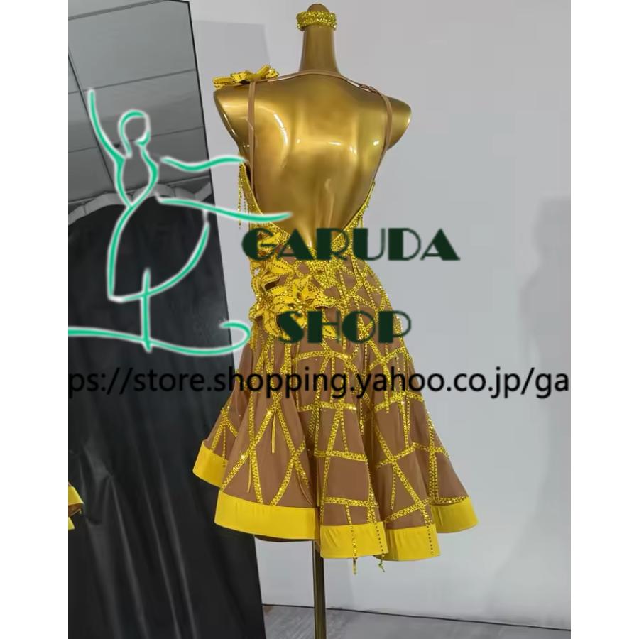 Garuda SHOP 社交ダンス高級衣装 セミオーダードレス ラテン競技高級