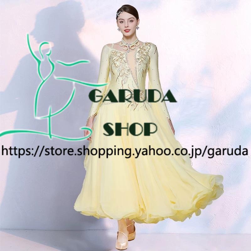 Garuda SHOP　社交ダンス衣装レディースモダンドレス　発表会ワルツドレス　モダン競技試合ワンピース　ダンスドレス　サイズ調整対応　品番9302 |  | 01